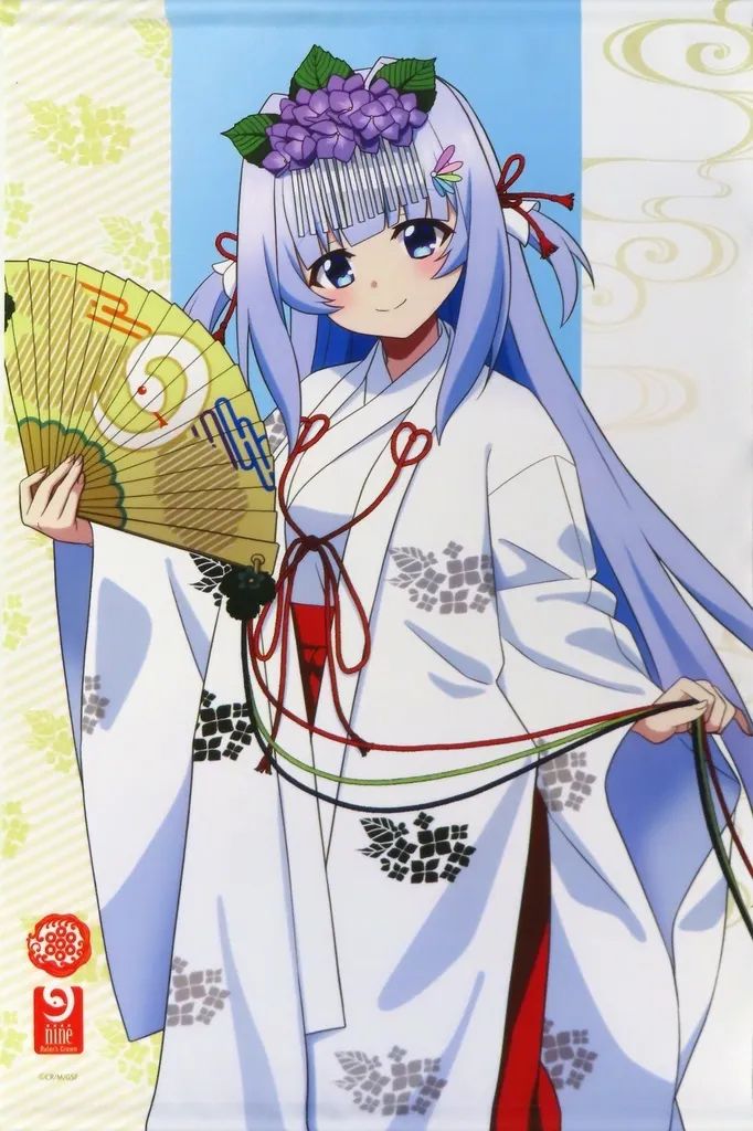 中古】タペストリー 香坂春風 掛け軸風タペストリー 「蛇窪神社×9-nine