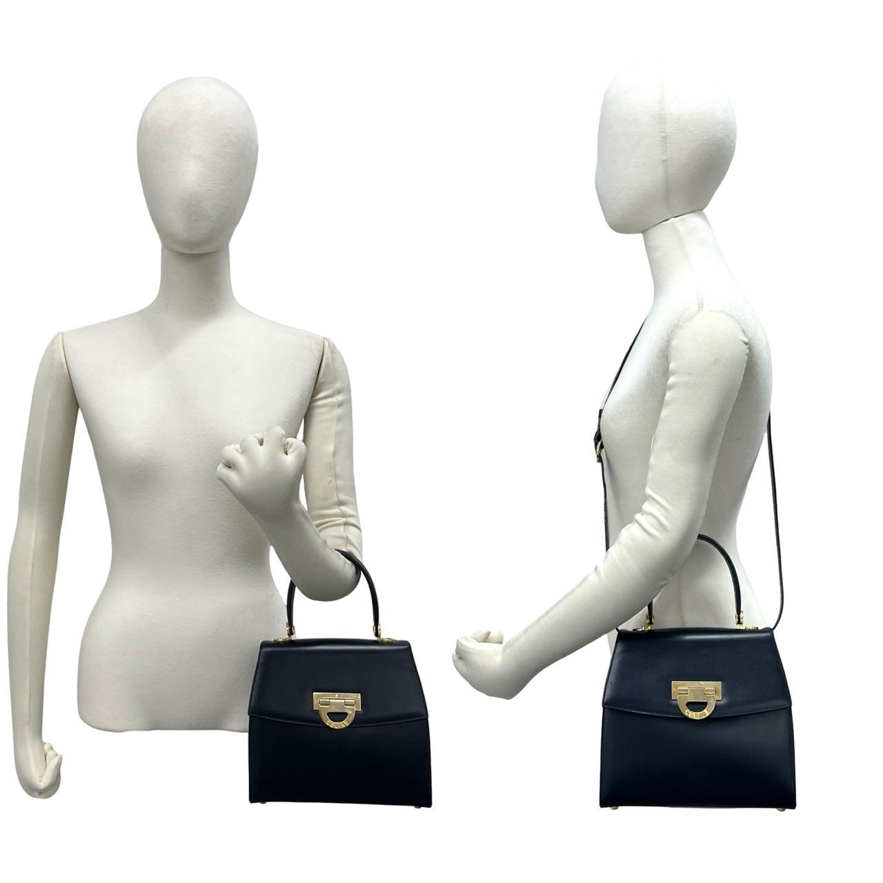 極 美品 CELINE セリーヌ ヴィンテージ ロゴ 金具 カーフ レザー 本革