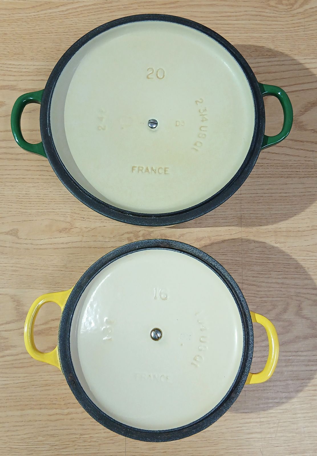 LE CREUSET ル・クルーゼ ココット・ロンド 20cm グリーン＆16cm