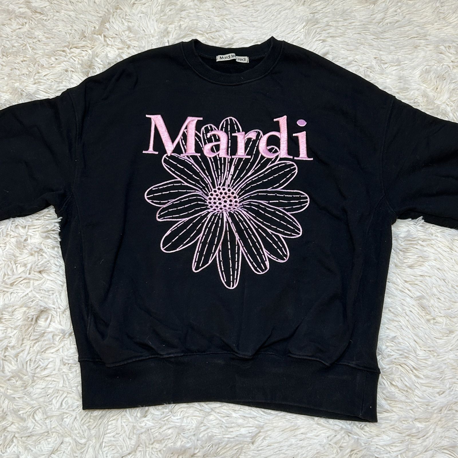 古着 Mardi Mercredi マルディメクルディ 刺繍ロゴ スウェット 