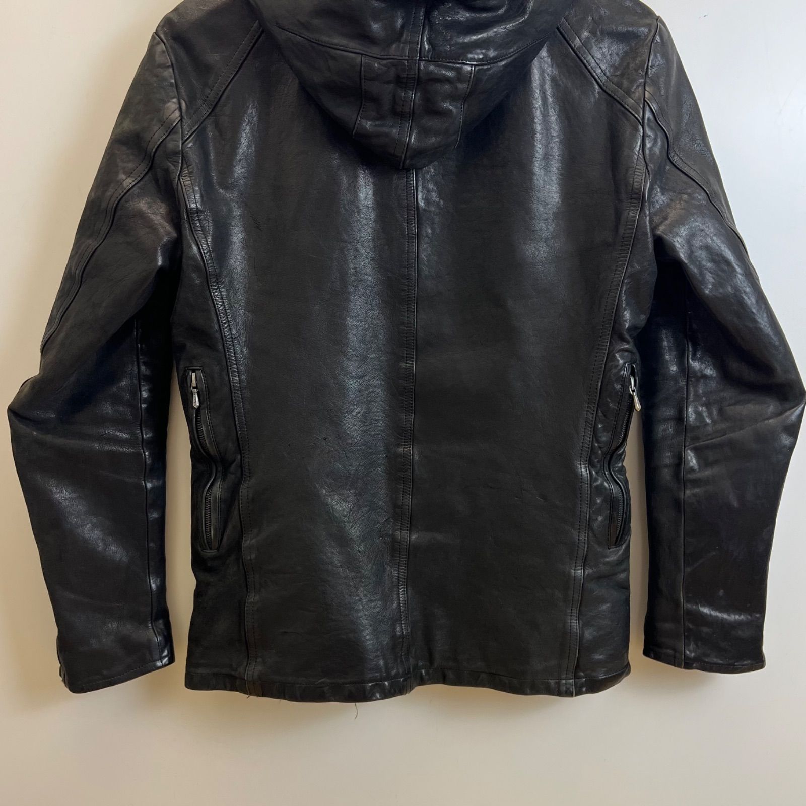 ISAMU KATAYAMA BACKLASH 2010aw archive Leather zip hoodie 2 M 1152