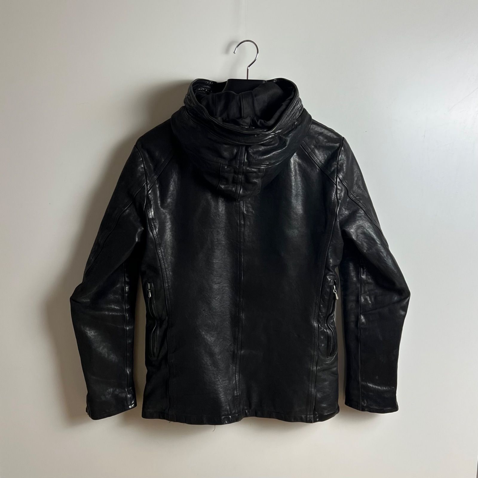ISAMU KATAYAMA BACKLASH 2010aw archive Leather zip hoodie 2 M 1152