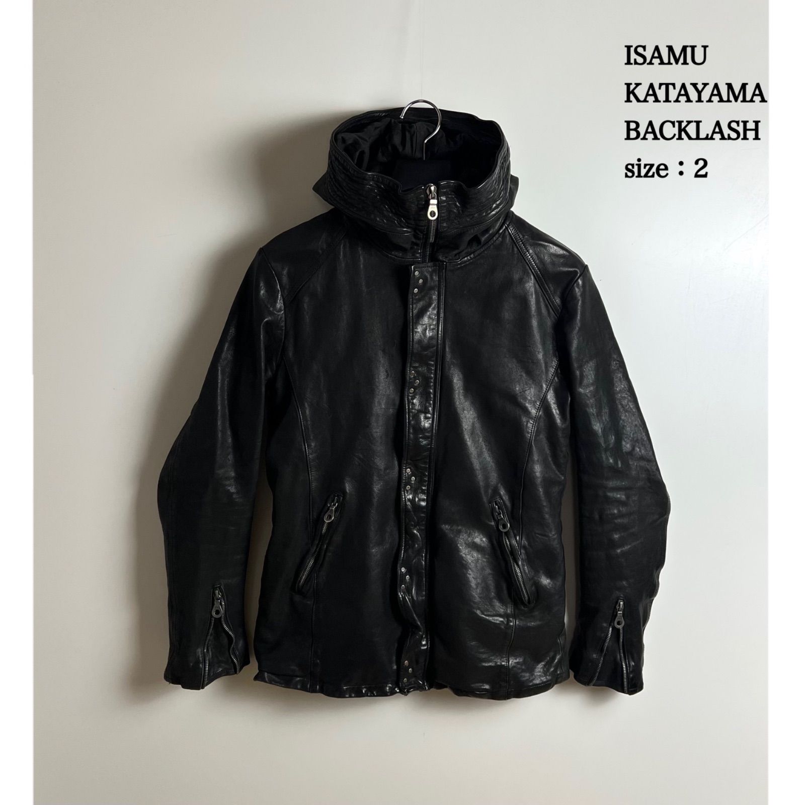 ISAMU KATAYAMA BACKLASH 2010aw archive Leather zip hoodie 2 M 1152