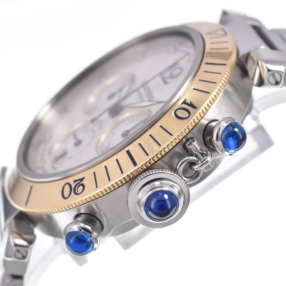カルティエ CARTIER W31036T6 パシャ SS/K18YG シルバー 自動巻き