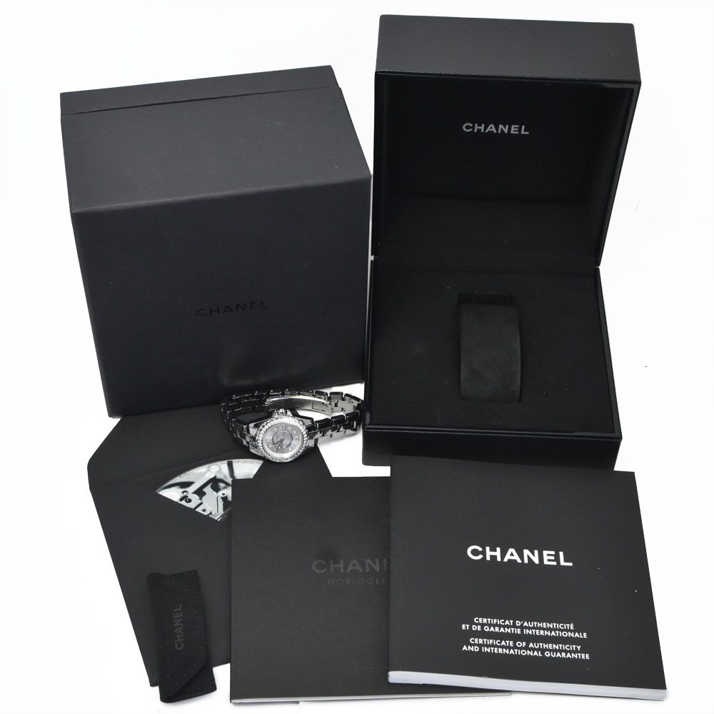 シャネル CHANEL H3402 J12 ダイヤモンド シルバー クォーツ