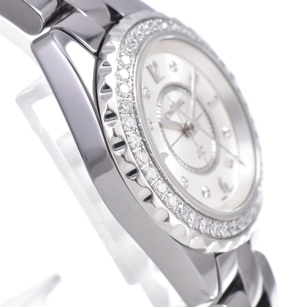 シャネル CHANEL H3402 J12 ダイヤモンド シルバー クォーツ