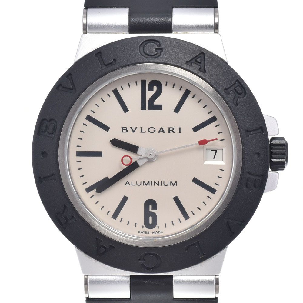 ブルガリ BVLGARI AL38TA アルミニウム シルバー 自動巻き メンズ 良品