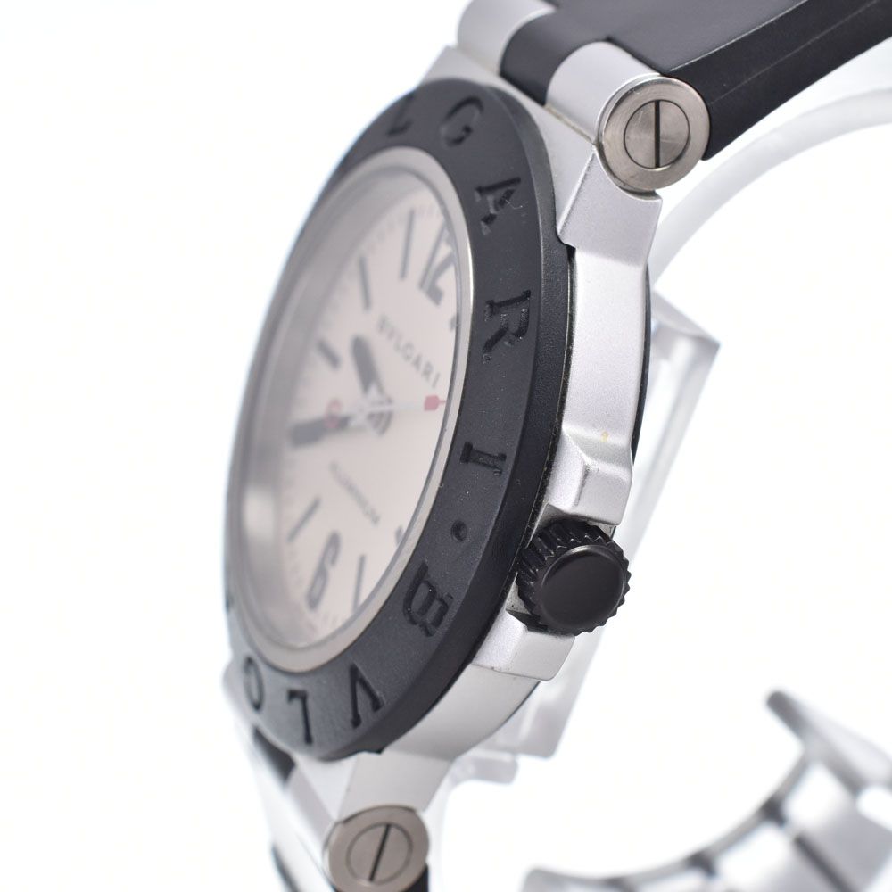 ブルガリ BVLGARI AL38TA アルミニウム シルバー 自動巻き メンズ 良品