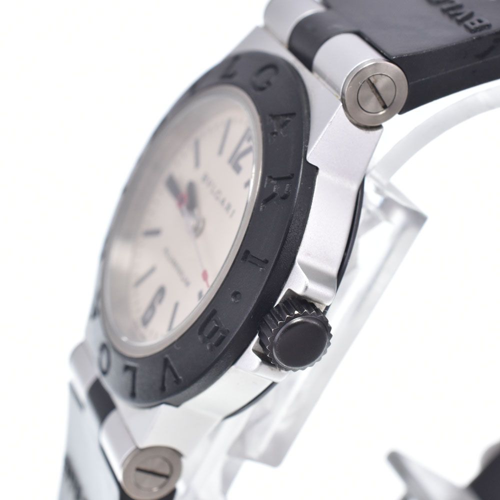 ブルガリ BVLGARI AL32TA アルミニウム デイト シルバー クォーツ ユニ