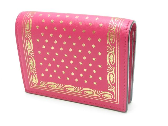 【値下げ中】GUCCI ピンク 二つ折り財布 GUCCI グッチ GUCCY二つ折財布 ピンク 524965 レディース【中古】430