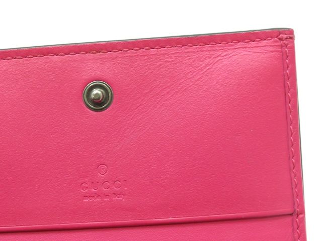 GUCCI グッチ GUCCY二つ折財布 ピンク 524965 レディース【中古】430
