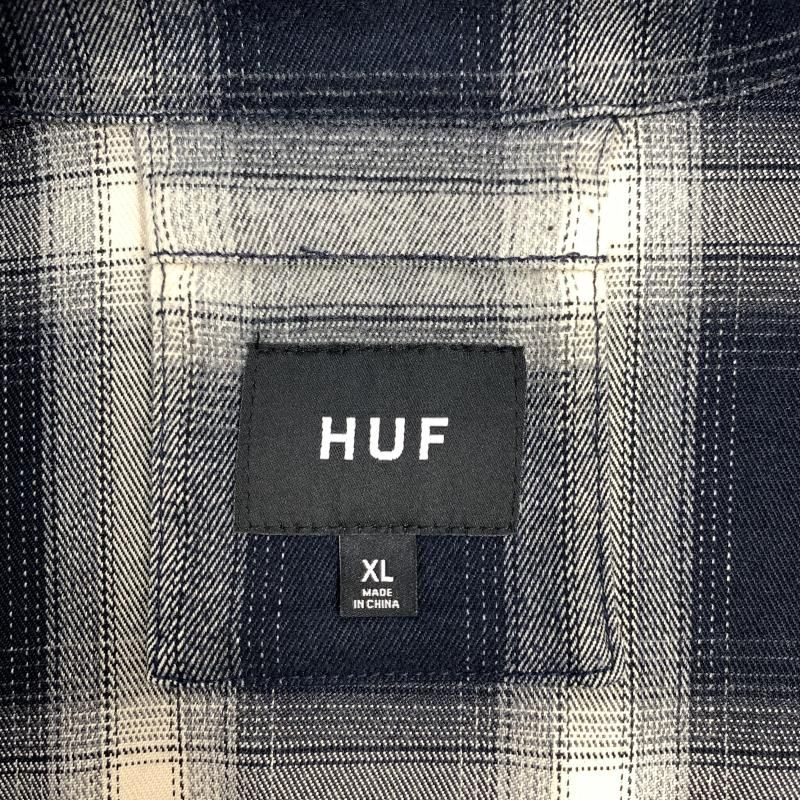 【中古】HUF plaid full zip shirt XL ▲内タグ切れ ハフ[92][240092342082] 中古】HUF plaid full zip shirt XL △内タグ切れ ハフ[92] - メルカリ