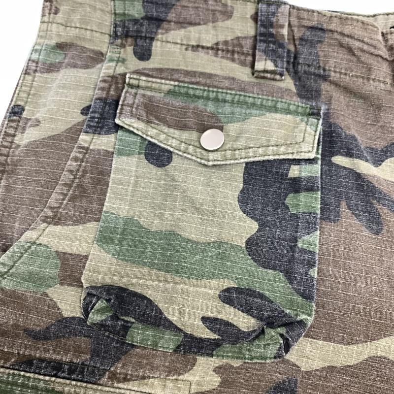 中古】MLVINCE CAMO CARGO SHORTS サイズXL ウッドランドカモ