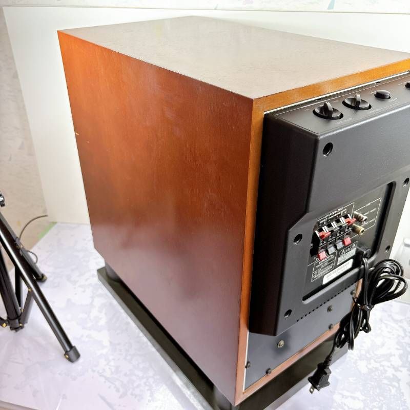音出し確認・目立つ傷なし】ONKYO SL-207 パワードサブウーファー 木目