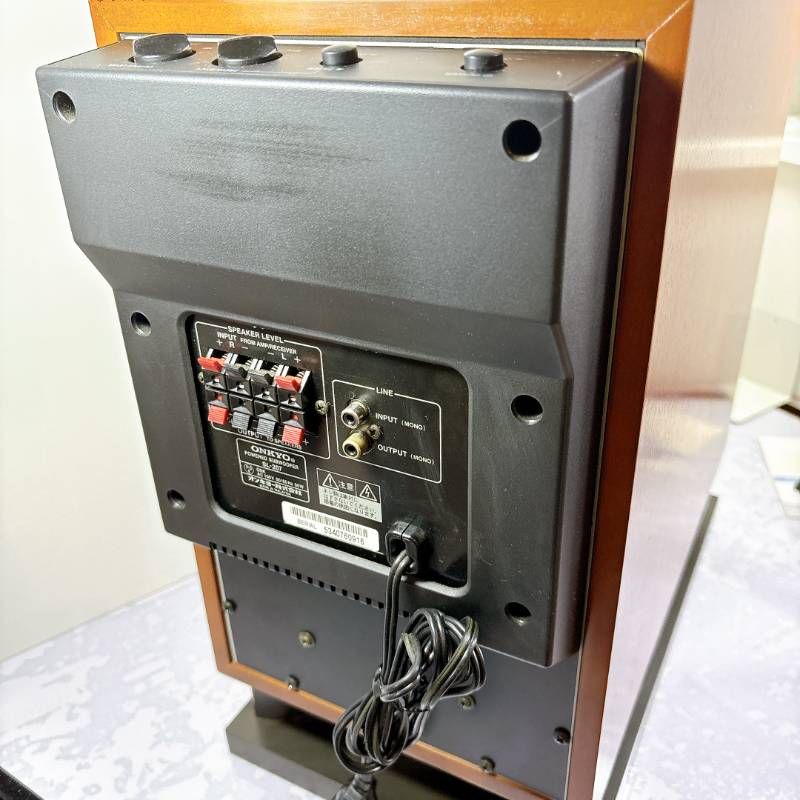 音出し確認・目立つ傷なし】ONKYO SL-207 パワードサブウーファー 木目