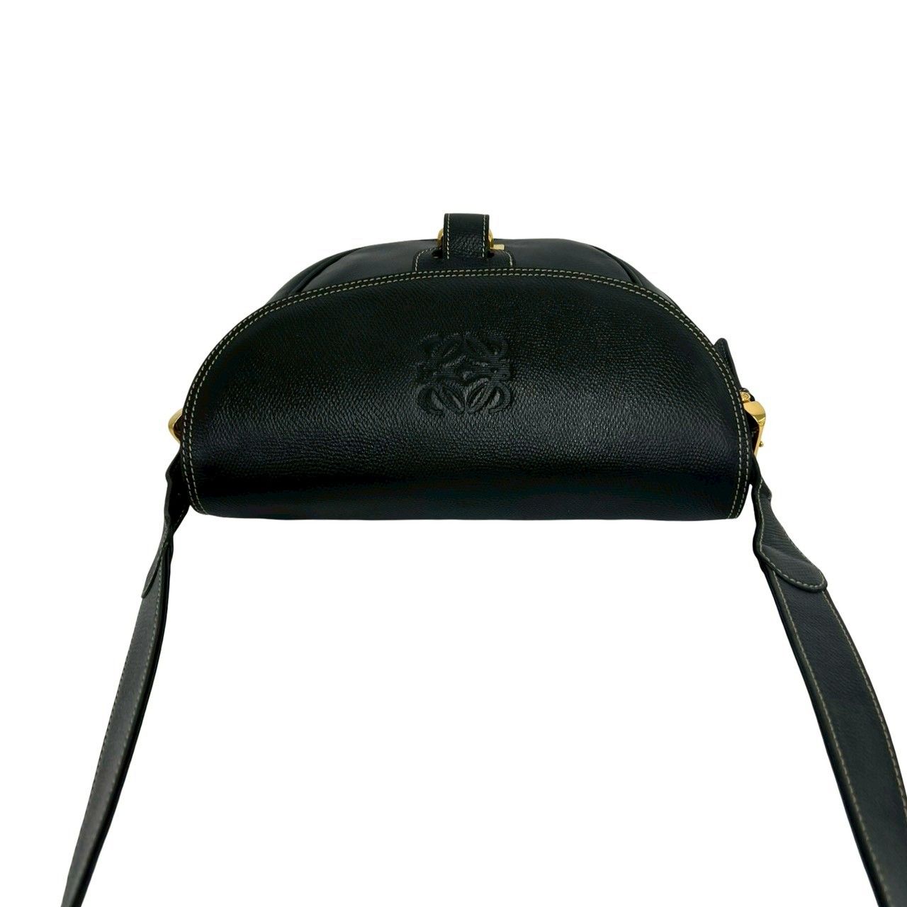 極 美品 LOEWE ロエベ ヴィンテージ アナグラム ロゴ 刻印 レザー 本革
