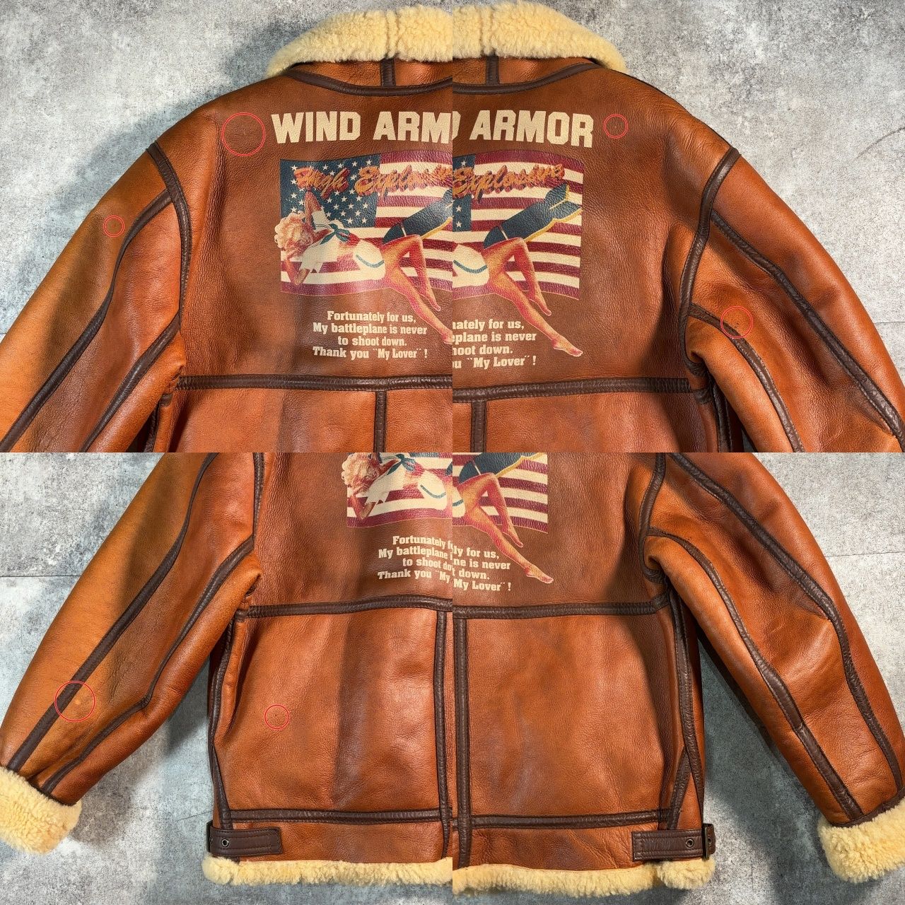 WIND ARMOR B-3ムートンフライトジャケット WIND ARMOR ウインドアーマー B-3 ムートンジャケット フライト
