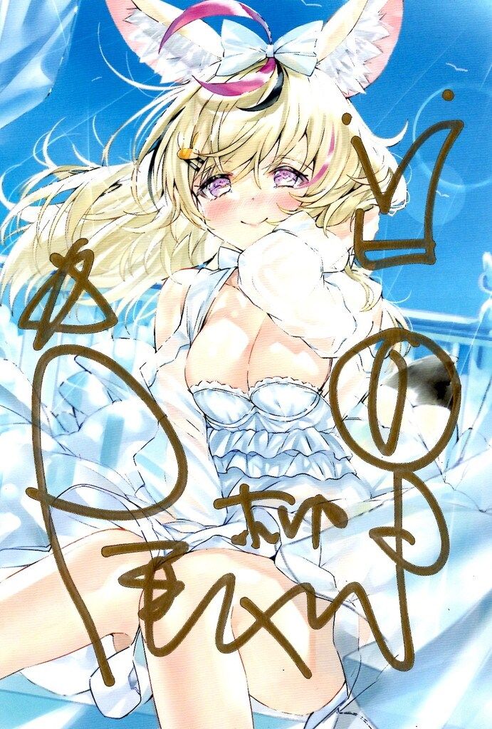 ホロライブ 誕生日記念2021 尾丸ポルカ 直筆サイン入りイラストポスト