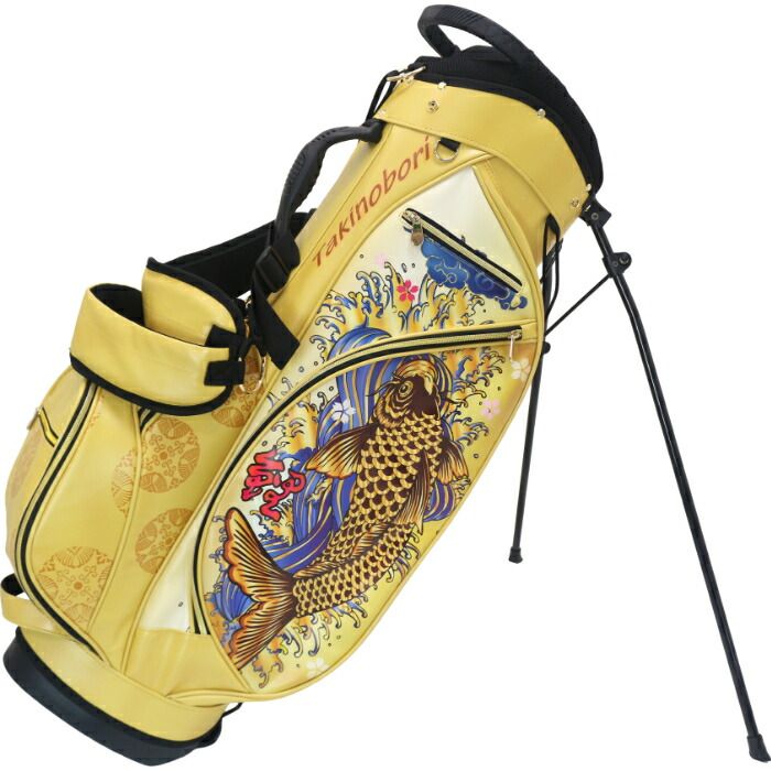 Original Dragon x Koi Japanese Pattern Stand Caddy Bag, Type 9
