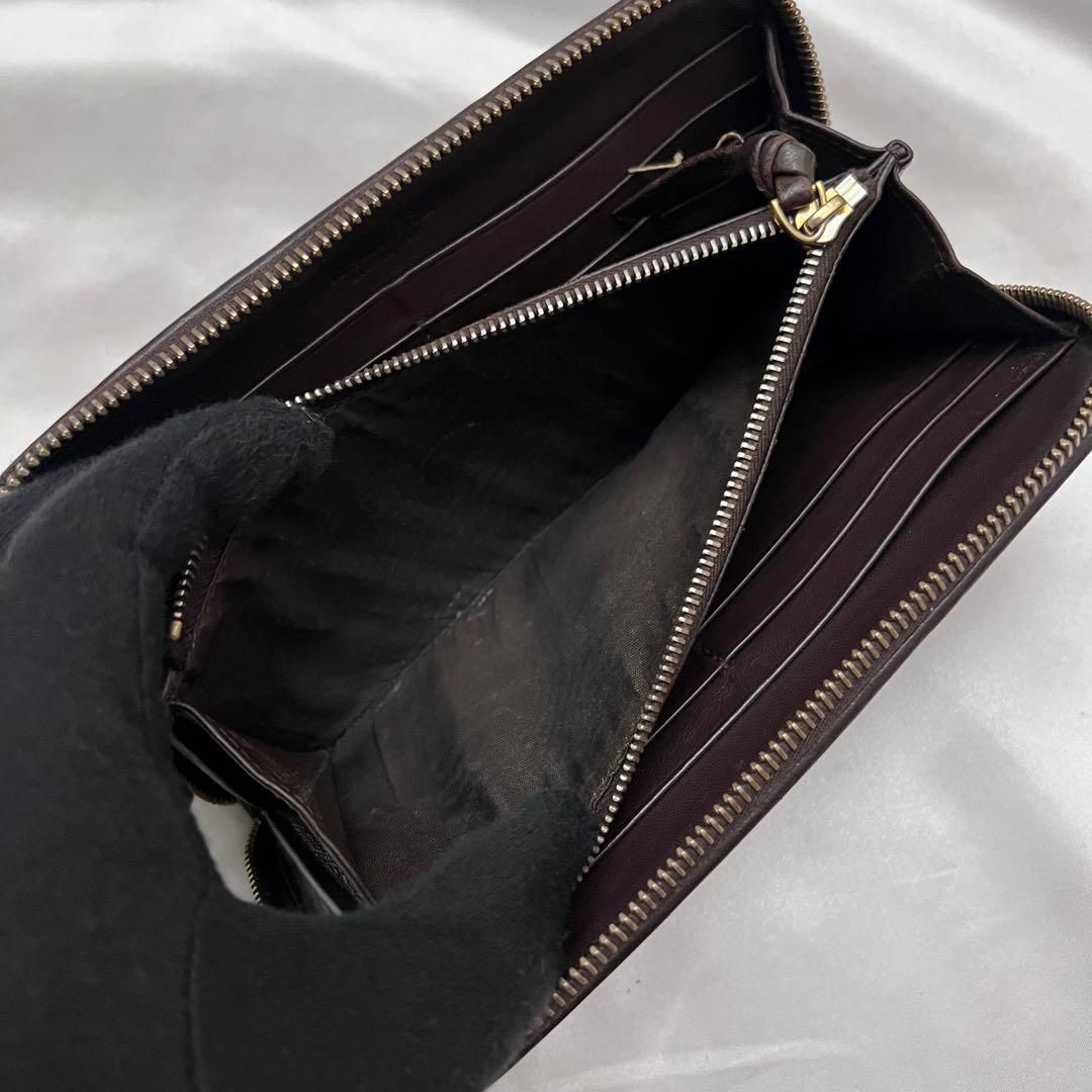 ◇希少色・美品◇ボッテガヴェネタ　長財布　ラウンドジップ　カーキ　ナッパレザー ◇極美品◇ボッテガヴェネタ 長財布 ラウンドジップ ナッパレザー