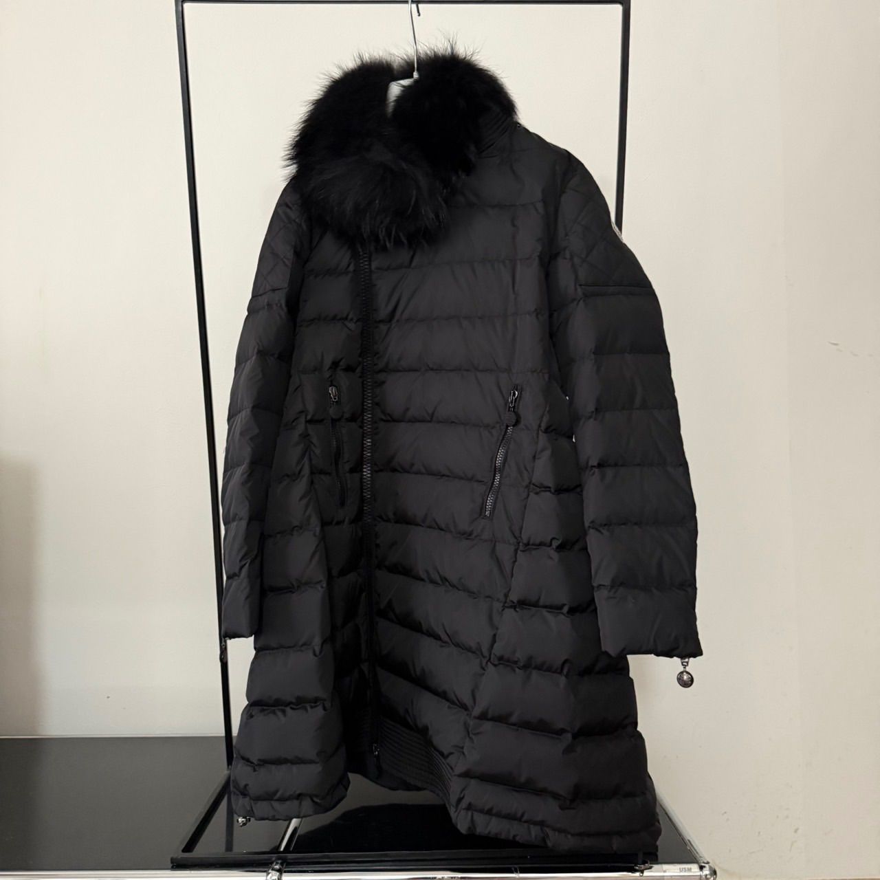 MONCLER☆モンクレール☆CHAMPS☆ダウン☆ブラック☆リアルファー