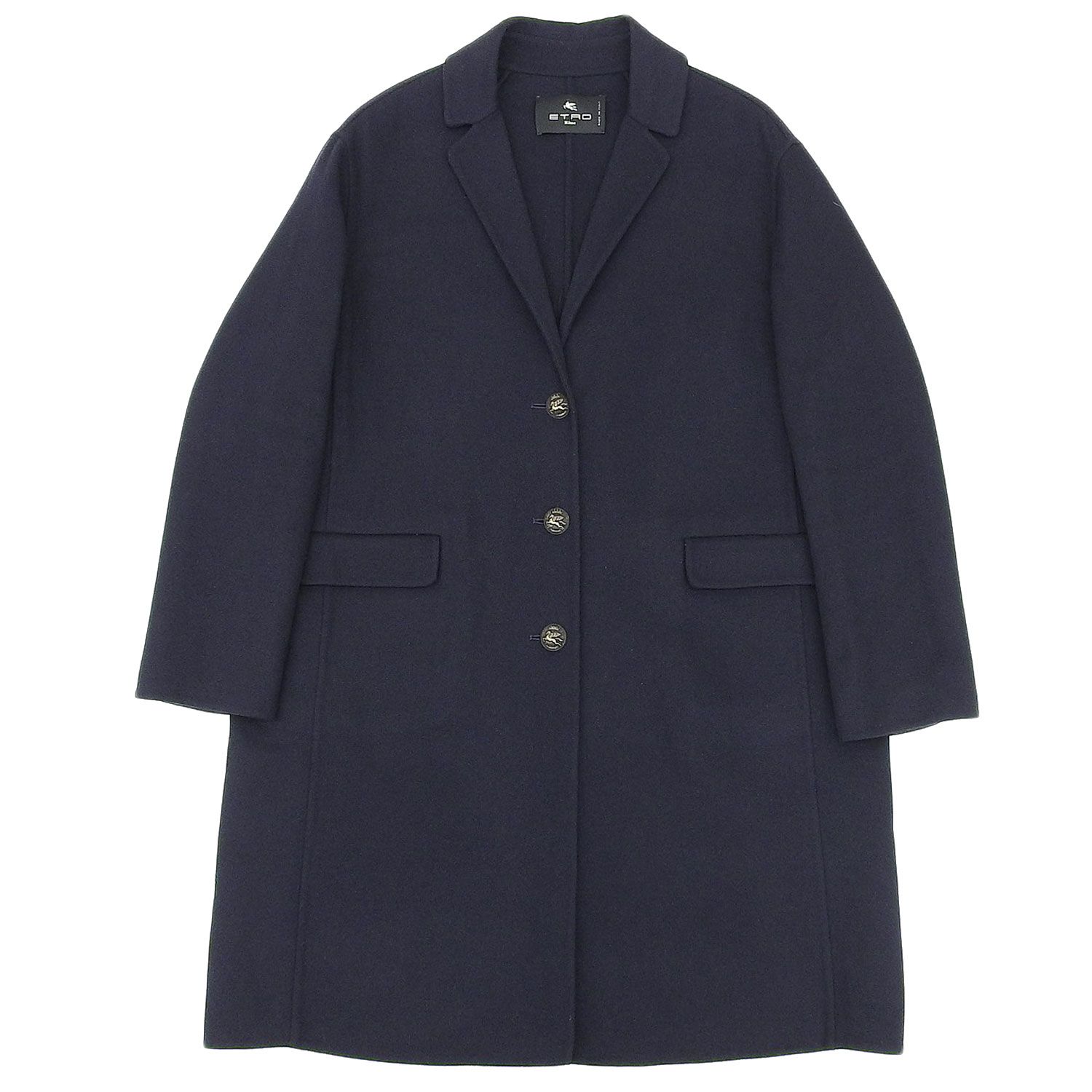美品 エトロ ETRO コート チェスターコート ウール 無地 アウター