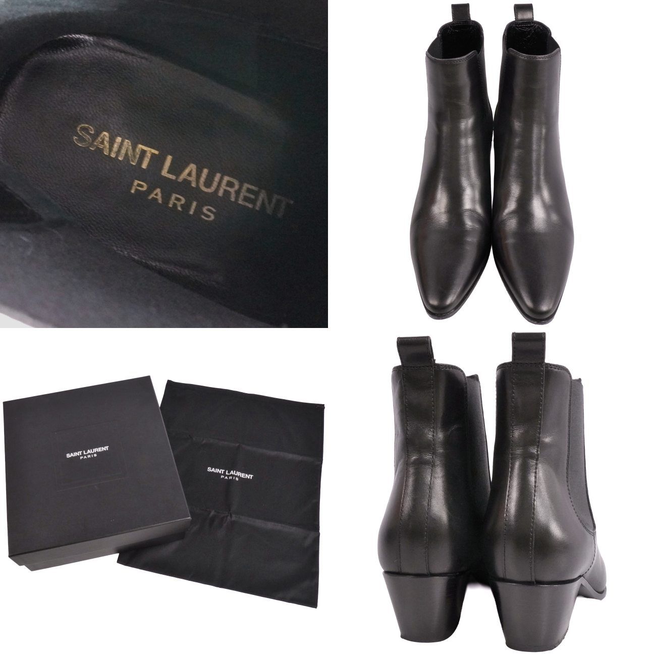 美品 サンローラン パリ SAINT LAURENT PARIS ブーツ ショー - メルカリ