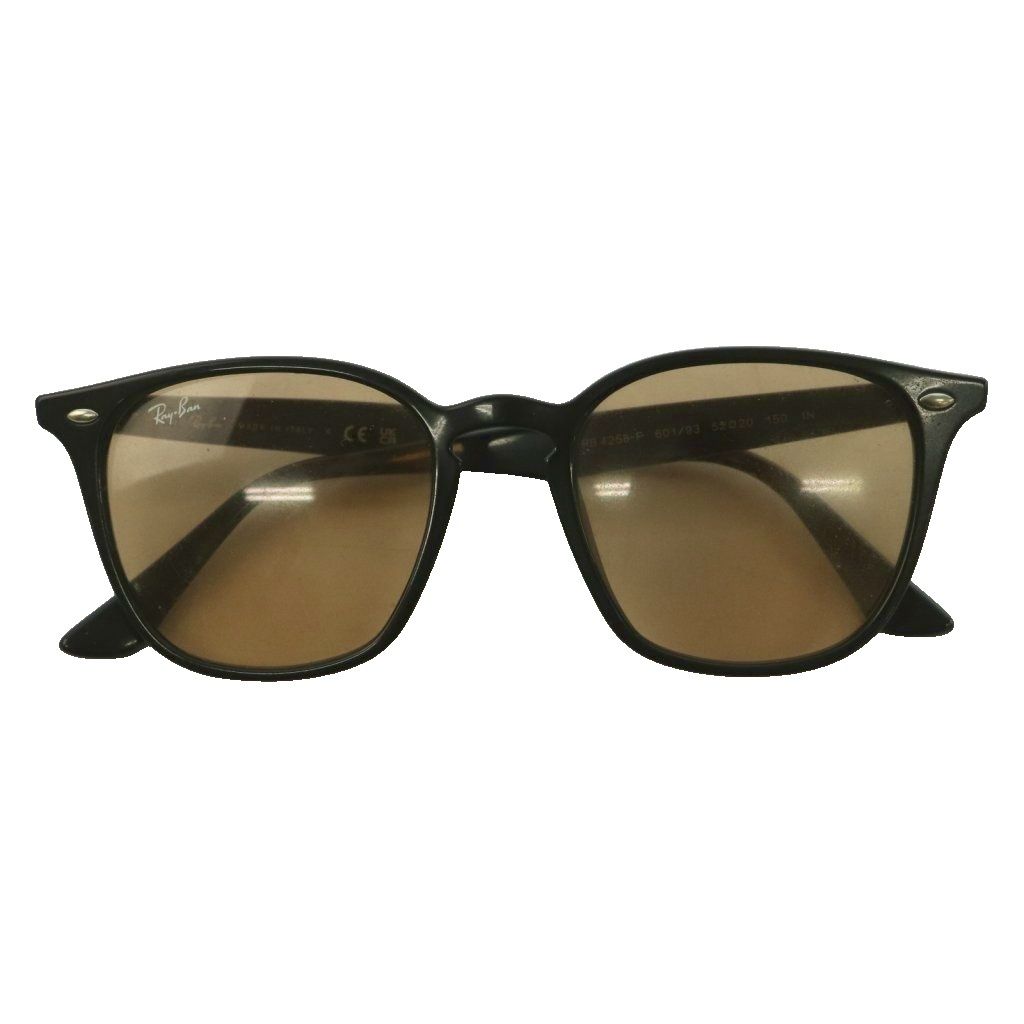 レイバン RAY BAN スクエア型サングラス 度無し セルフレーム 52□20 黒 ブラック /SS ■OS ■GY18