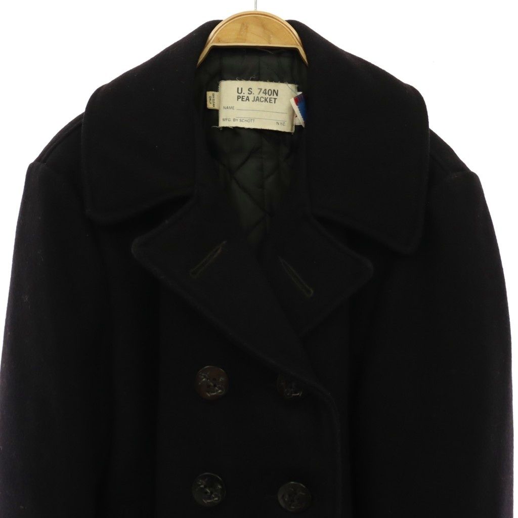 ショット SCHOTT U.S.740N PEA JACKET Pコート 中綿 ウール 裏