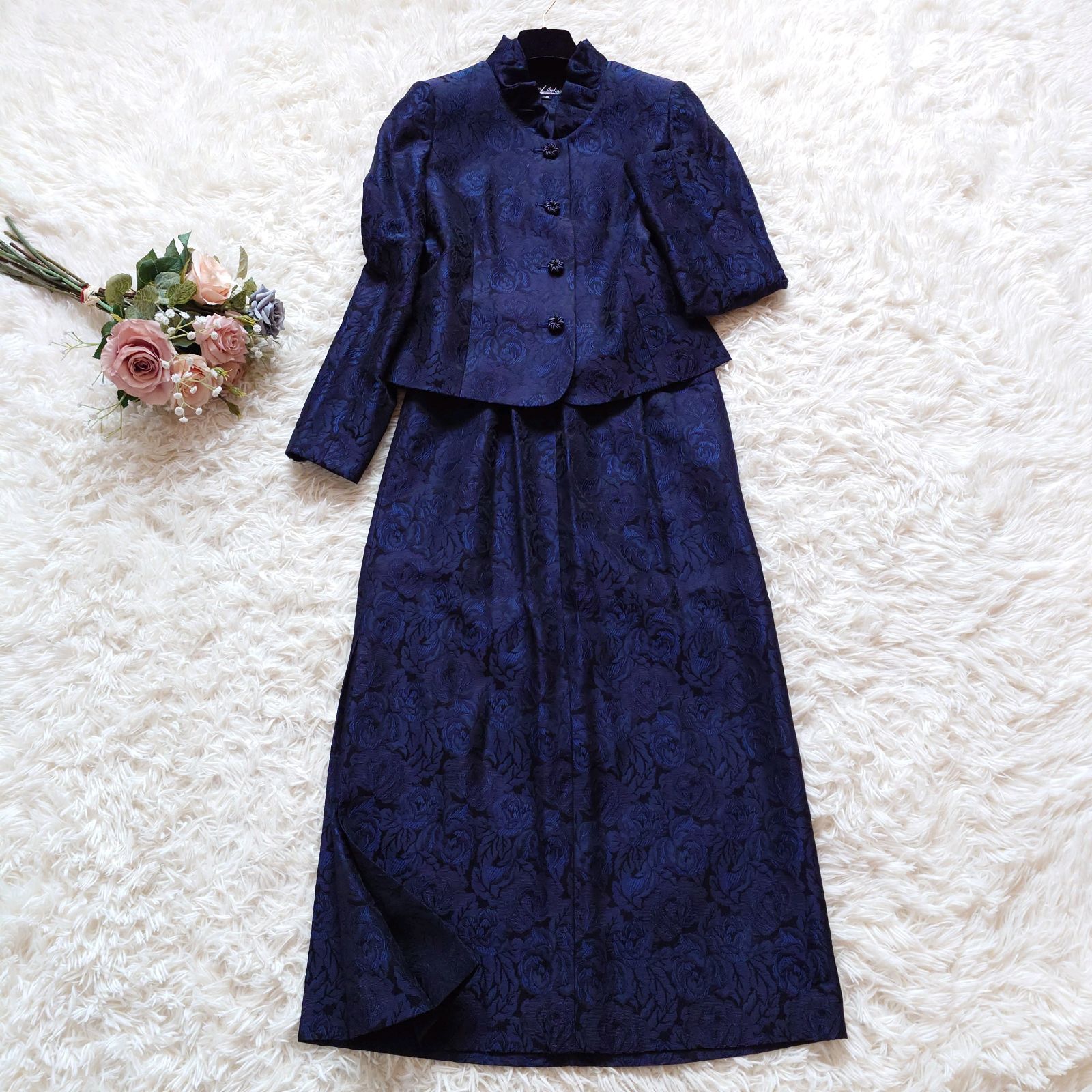 高級 東京イギン Igin Zibeline バラジャガード スカートスーツ 