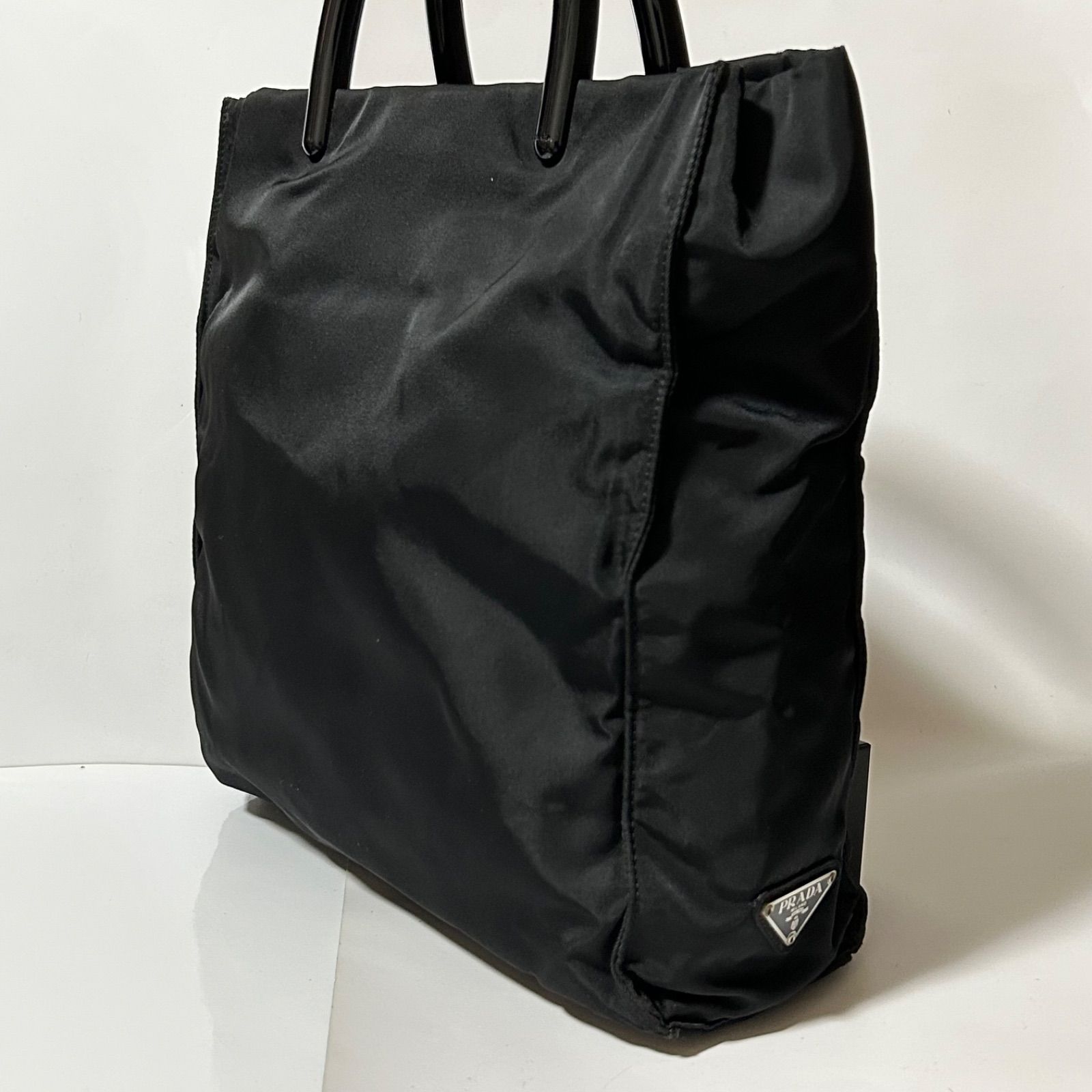 PRADA プラダ 三角ロゴプレート プラスチックハンドル ポコノ ナイロン