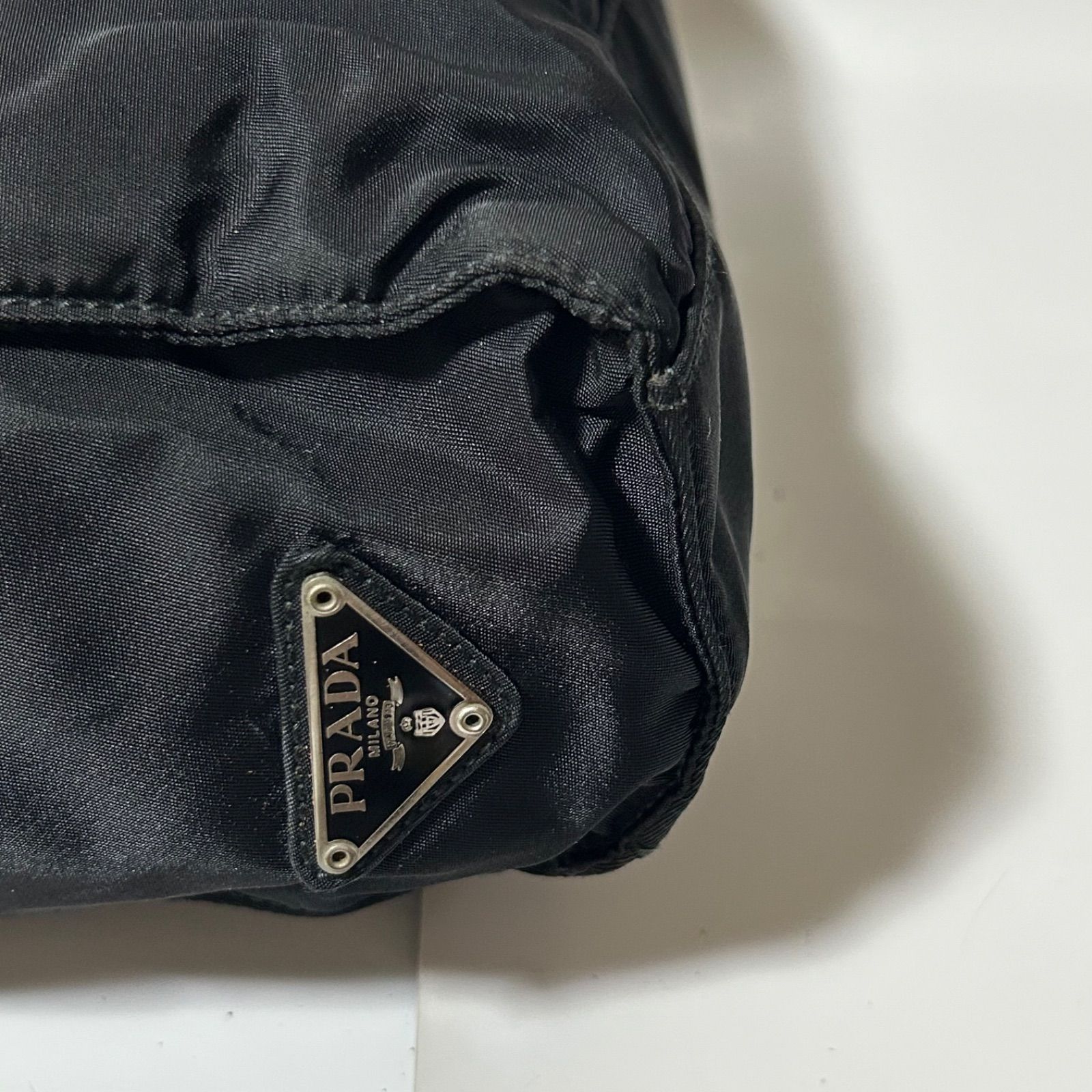 PRADA プラダ 三角ロゴプレート プラスチックハンドル ポコノ ナイロン