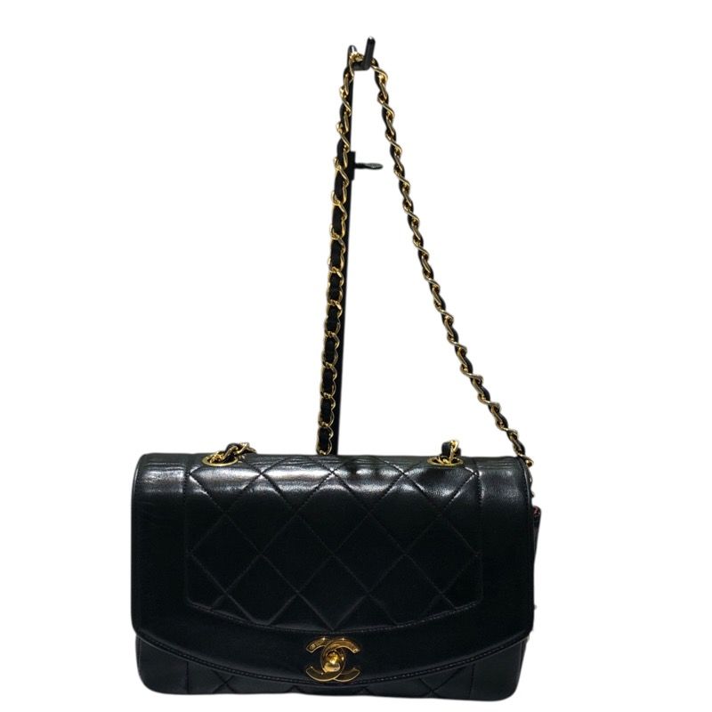 シャネル CHANEL ダイアナ22 A01164 ブラック ラムスキン レディース ショルダーバッグ