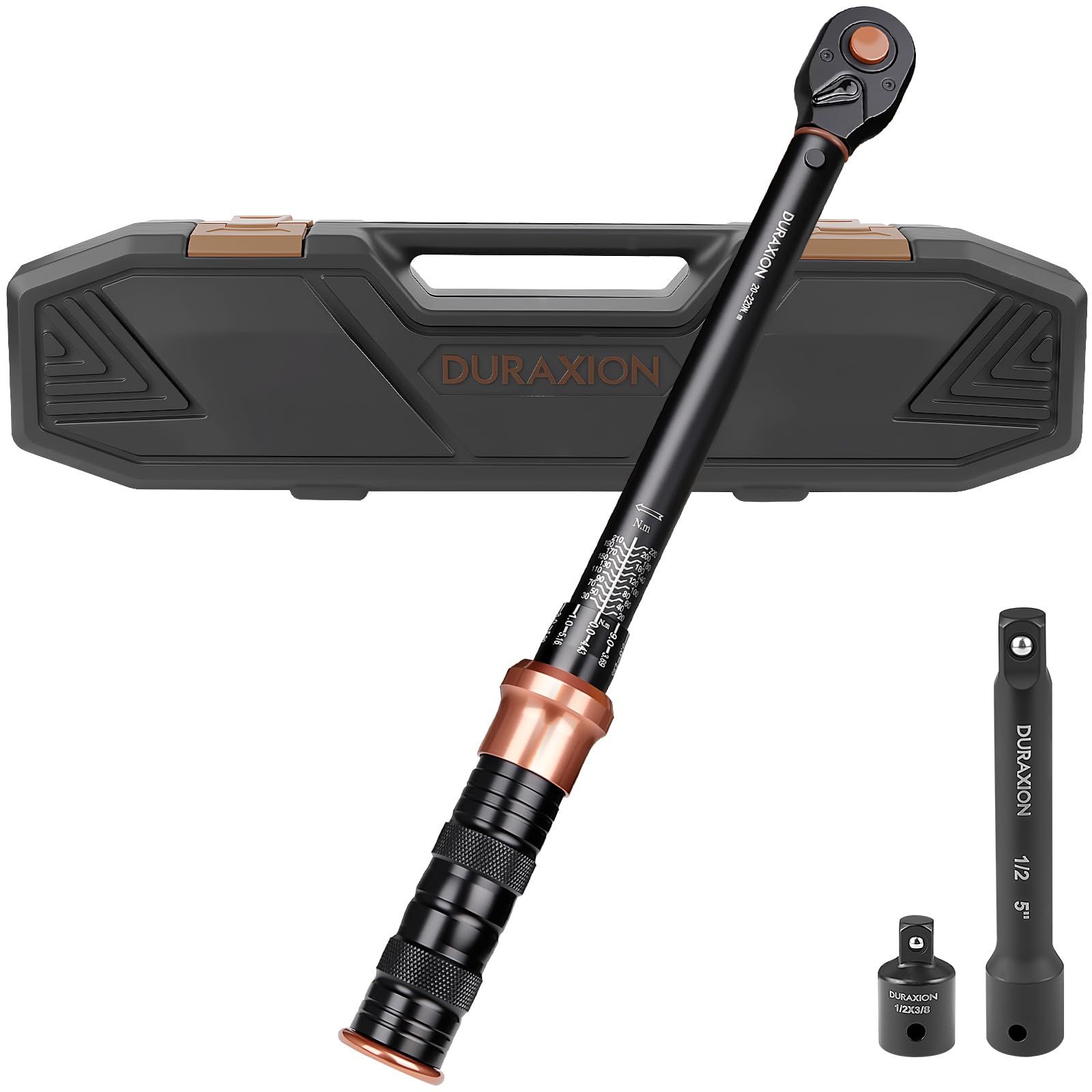 トルクレンチ 車 プレセット型 差込角12.7 mm (1/2インチ) 20-220N.m タイヤ交換 バイク用 自動車 エンジン 作業工具 オートバイ 機械の整備 高精度 正方向±3％ 逆方向±5％ 見やすいダブル目盛り 左右回転 72ギア 74701362