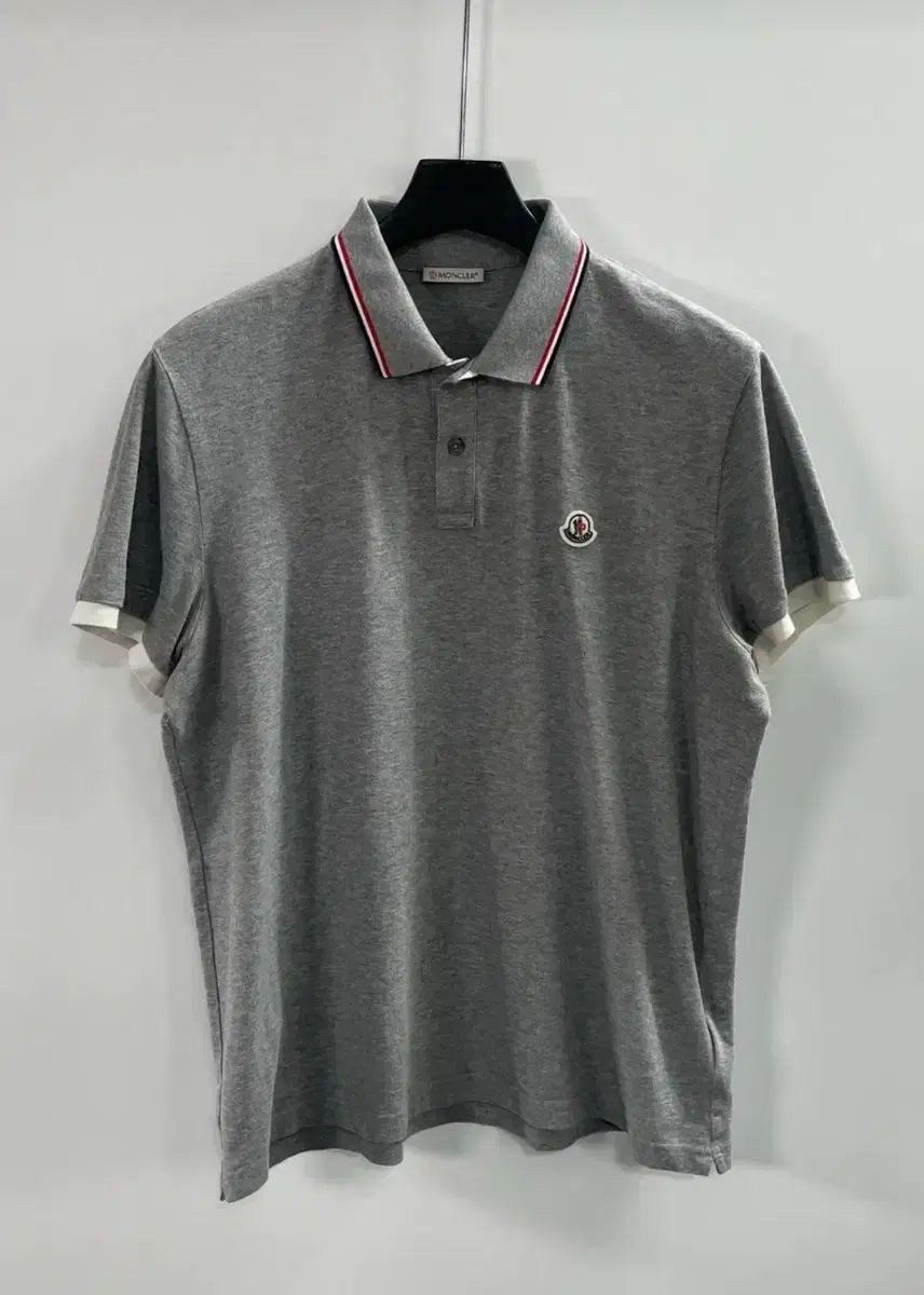 XL モンクレール ワッペン グレー pk 半袖 カラーTシャツ ポロTシャツ