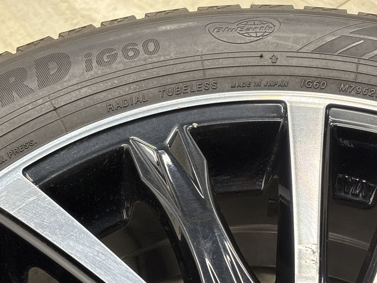 バリ溝】AQUA 14in 5.5J +42 PCD100 グッドイヤー アイスナビ8 165