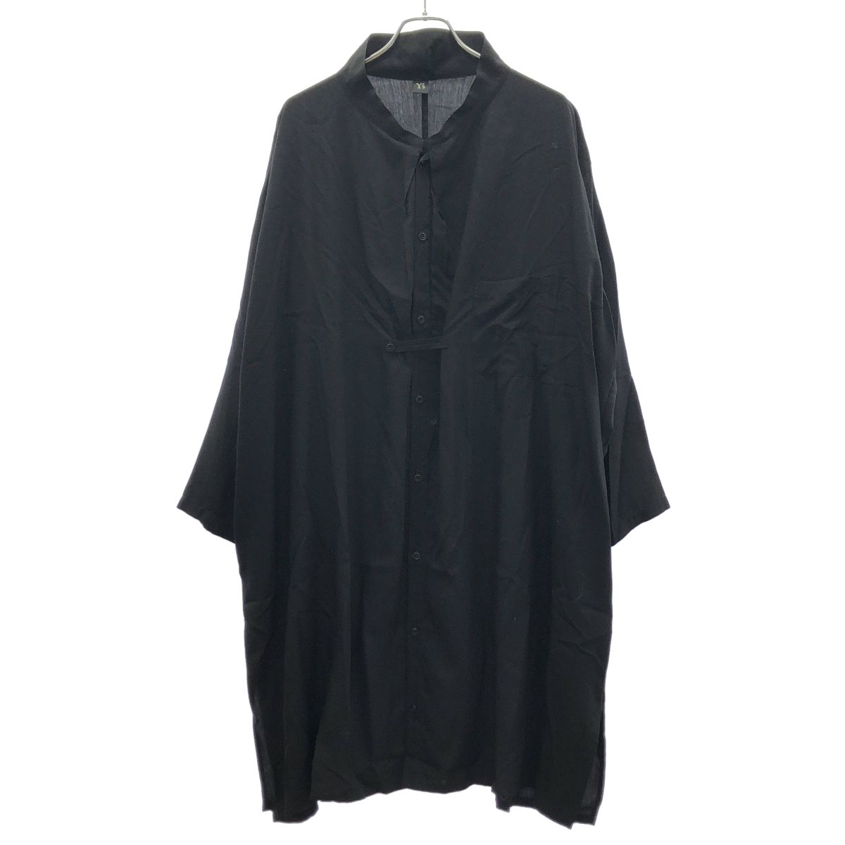 Yohji Yamamoto ヨウジヤマモト　ワンピース ブラックS Y's Yohji Yamamoto ワイズ ヨウジヤマモト 20SS テンセルワイドシャツ