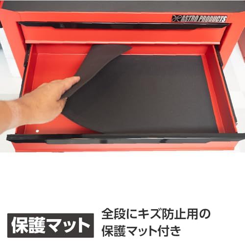 アストロプロダクツ ミニキャビネット 2段 ドア付き マットブラック | ツールキャビネット キャスター付き 収納 小型 マット塗装仕上げ W705mm H790mm D330mm 傷防止マット付きpms 01e3e5c8