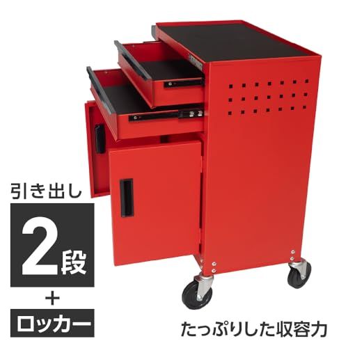 アストロプロダクツ ミニキャビネット 2段 ドア付き マットブラック | ツールキャビネット キャスター付き 収納 小型 マット塗装仕上げ W705mm H790mm D330mm 傷防止マット付きpms 01e3e5c8