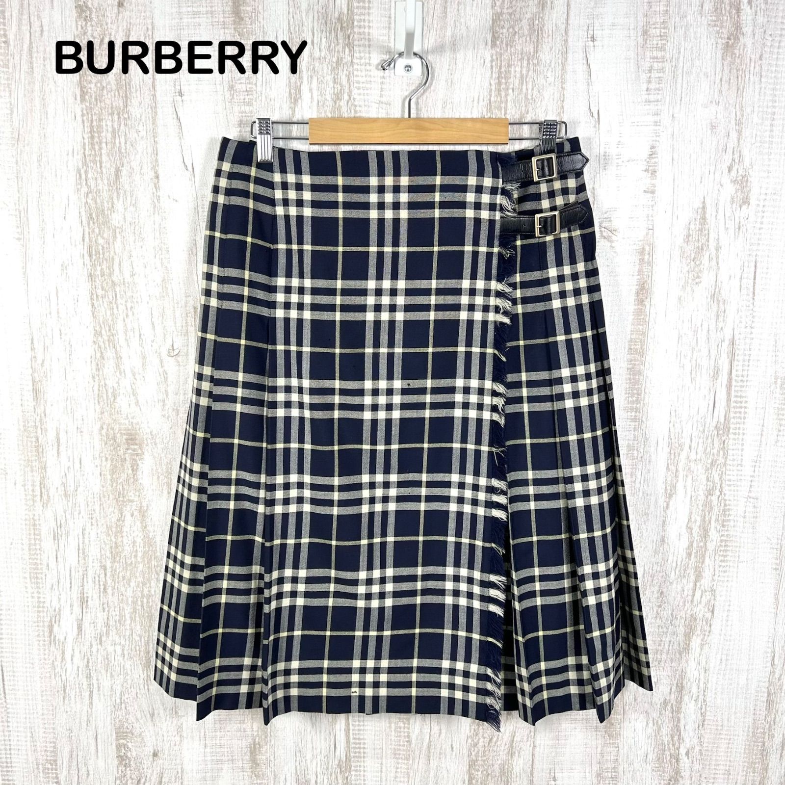BURBERRY LONDON バーバリーロンドン ノバチェック ウール ベルト付き