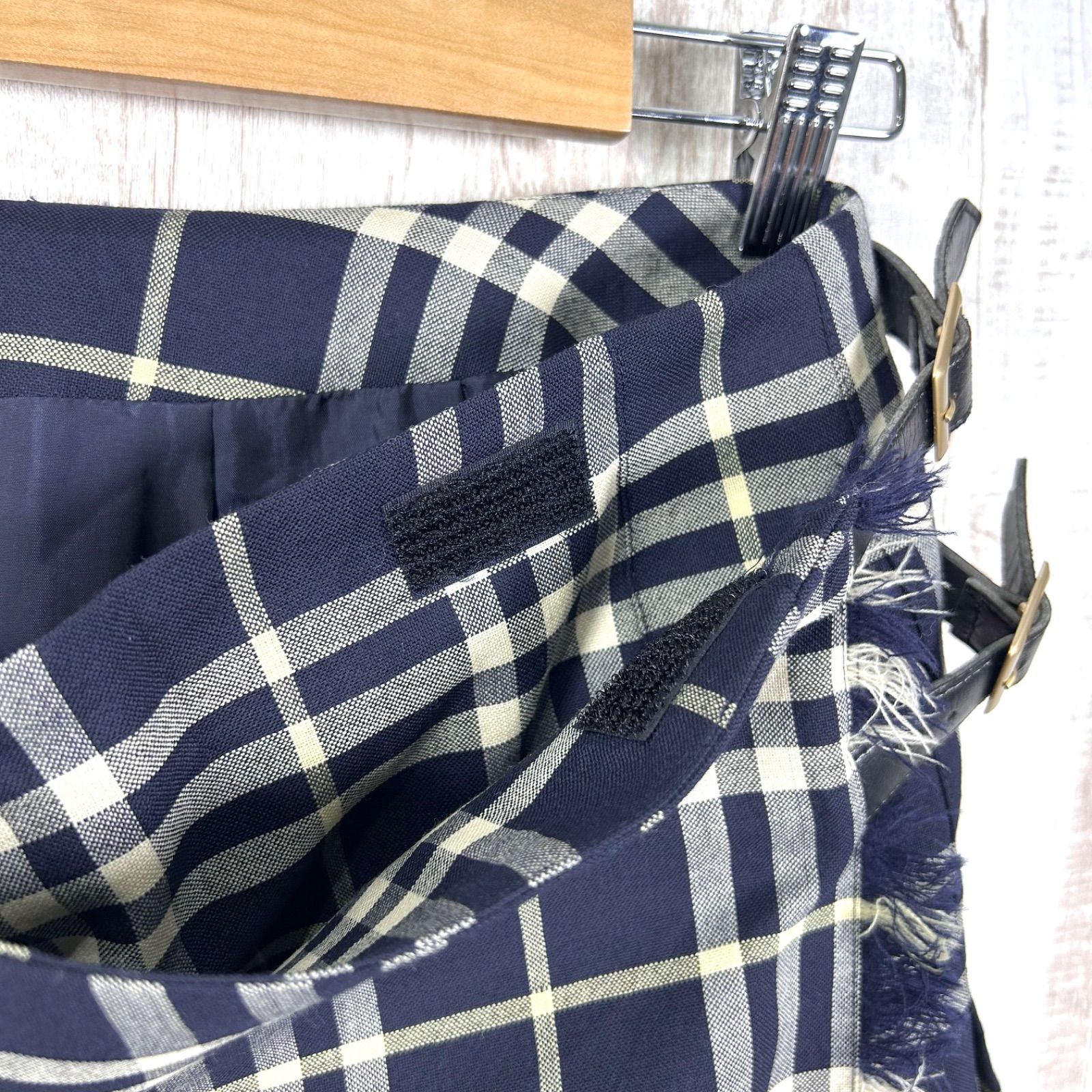 BURBERRY LONDON バーバリーロンドン ノバチェック ウール ベルト付き