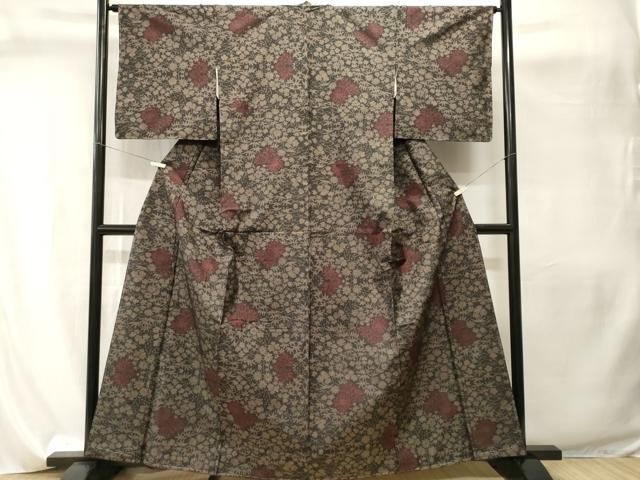 ☆平和島様☆専用出品商品です！ 平和屋着物□本場大島紬 7マルキ 草花文 正絹 逸品 未使用 CABI8150ev