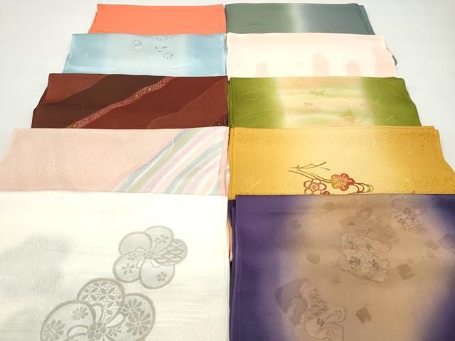平和屋着物★和装小物　帯揚げ10枚セット　丹後ちりめん　正絹　逸品　DABI0067xg