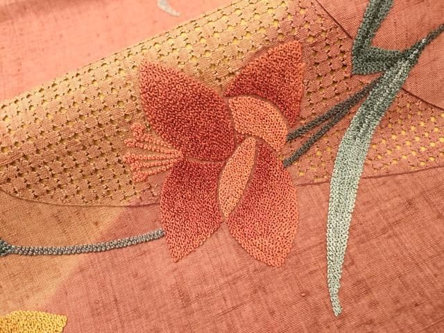 平和屋着物○中国三大刺繍 スワトウ刺繍 汕頭刺繍 相良刺繍 総刺繍 九