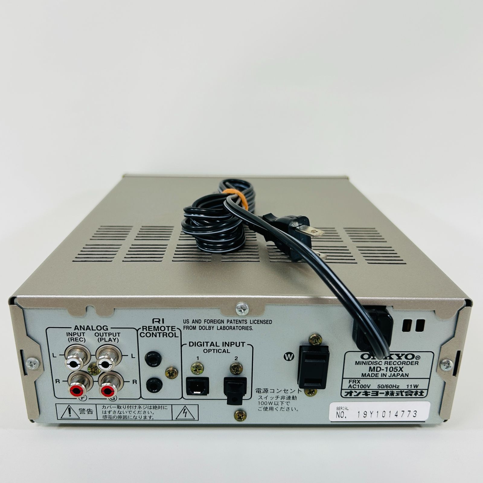 現状品】ONKYO オンキョー INTEC205シリーズ MDデッキ MD-105X - メルカリ