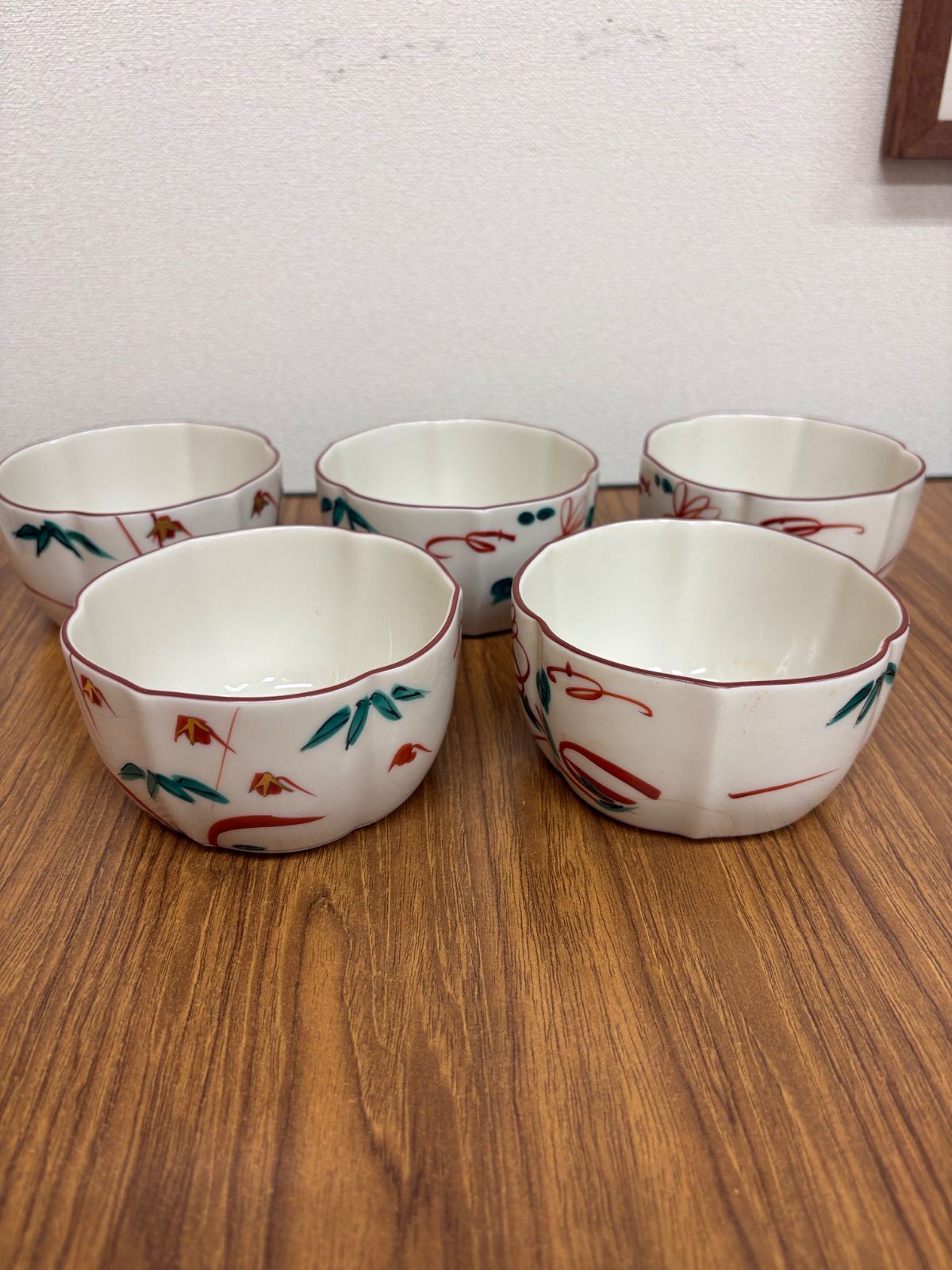 酒井田柿右衛門 錦 梅鳥文 5客セット 向付 小鉢 深鉢 飯碗 深皿 丼 酒井田柿右衛門 錦 梅鳥文 5客セット 向付 小鉢 深鉢 飯碗 深皿 丼 江