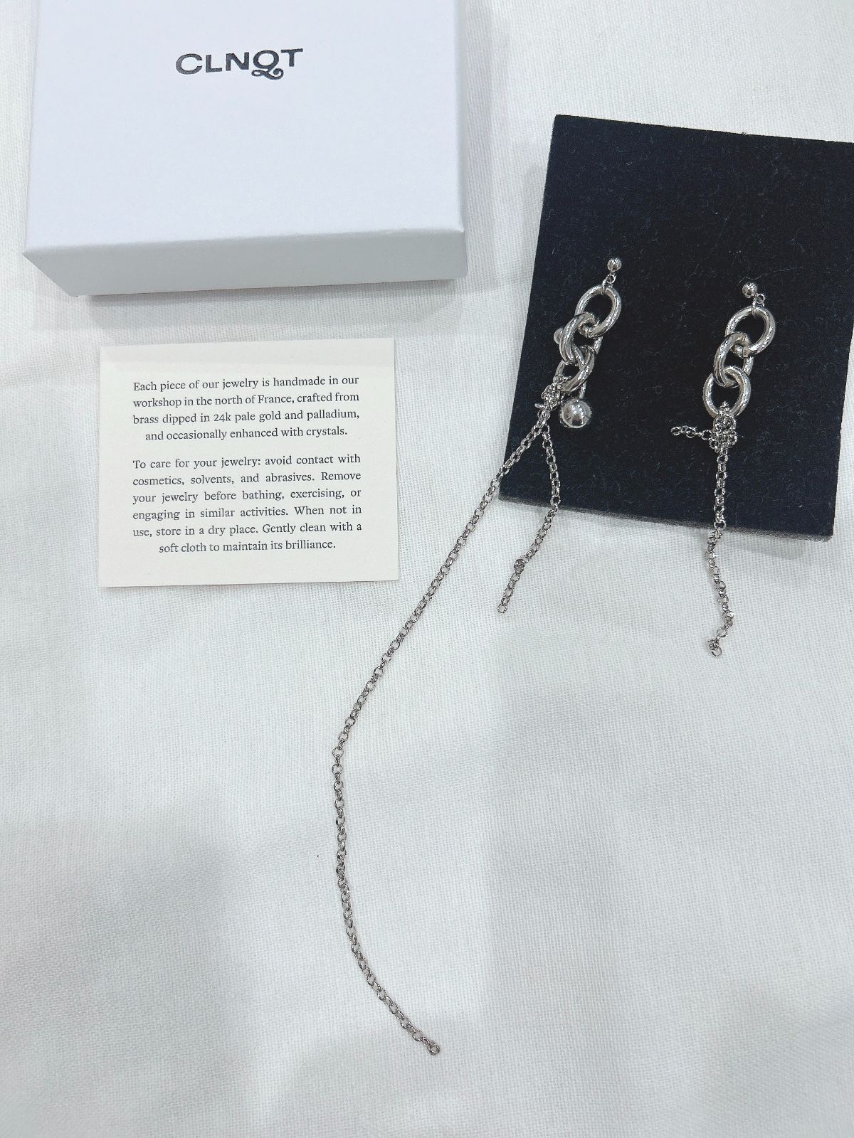 JUSTINE CLENQUET ジュスティーヌチェーン ピアス新品未使用 - メルカリ