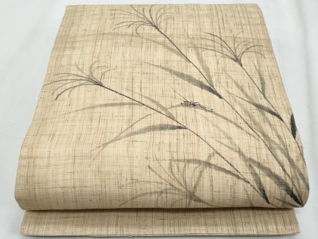 平和屋着物＊夏物　九寸開き名古屋帯　手描き　夏虫　麻　逸品　CABJ4644fb 22,464円