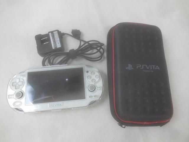 ゲーム PS Vita 本体 動作品 PCH-1000 クリスタルホワイト 周辺機器 カバー ケース 付き 中古品 19,600円
