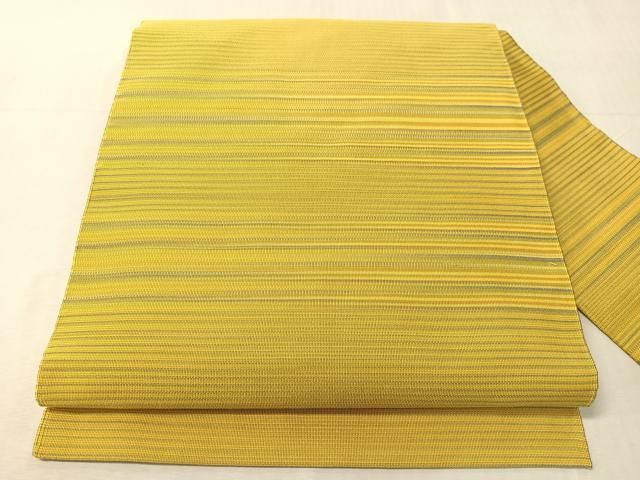 平和屋着物●爪掻き本綴れ　八寸名古屋帯　作家物　横段文　正絹　逸品　CABJ0679vp